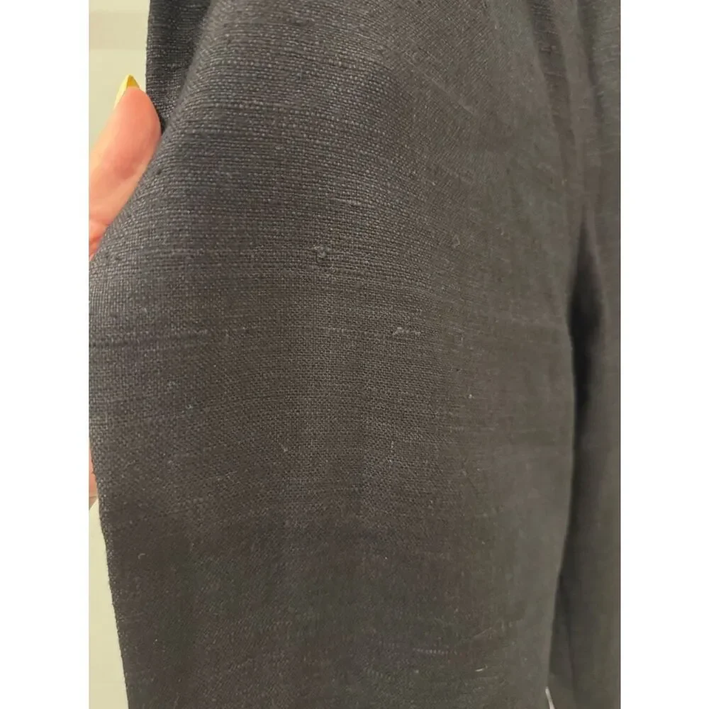 CHANEL Black Silk Pant with Signature Label